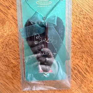 Hallmark Keepsake 'Best Friends' Heart Ornament - Teal Ribbon